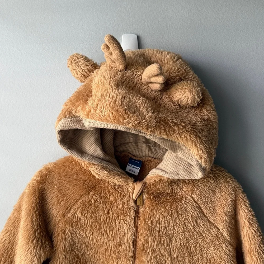 Old Navy Fleece Reindeer‎ Infant Bunting Snowsuit